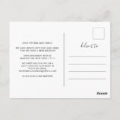 Carte Postale Elégante aquarelle Faire-part de déplacement succu (Dos)