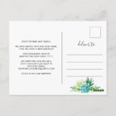 Carte Postale Elégante aquarelle Faire-part de déplacement succu (Dos)