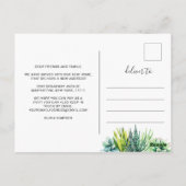 Carte Postale Elégante aquarelle Faire-part de déplacement succu (Dos)