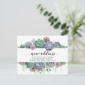 Carte Postale Elégante aquarelle Faire-part de déplacement succu (Debout devant)