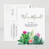 Carte Postale Elégante aquarelle Faire-part de déplacement succu (Devant / Derrière)