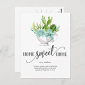 Carte Postale Elégante aquarelle Faire-part de déplacement succu (Devant / Derrière)