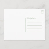 Carte Postale Elégante aquarelle florale Merci rose jaune (Dos)