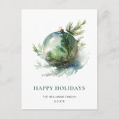 Carte Postale Elégante aquarelle Noël (Devant)