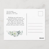 Carte Postale Elégante aquarelle Noël (Dos)