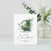 Carte Postale Elégante aquarelle Noël (Debout devant)