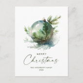 Carte Postale Elégante aquarelle Noël (Devant)