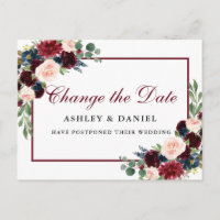 Elégante Aquarelle Or Floral Changer La Date