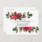 Carte Postale Elégante aquarelle Poinsettia Faire-part mobile (Devant / Derrière)