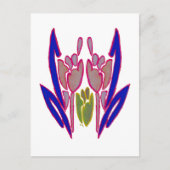 Carte Postale Elégante aquarelle Rose Imprimer (Devant)