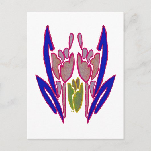 Carte Postale Elégante aquarelle Rose Imprimer (Devant)