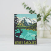 Carte Postale Elégante aquarelle Vintage Washington DC (Debout devant)