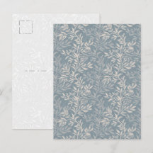 Élégante Art Botanique de Feuille de Vigne en Bleu