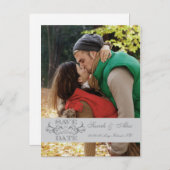 Carte postale élégante avec photo Save the Date to (Devant / Derrière)