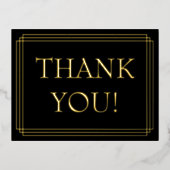 Carte postale élégante, Bordé "MERCI" (Recto)