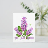 Carte Postale Élégante branche lilas aquarelle (Debout devant)