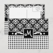 Carte Postale Elégante Business Woman's Art Déco Damask Chic (Devant / Derrière)