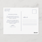 Carte Postale Élégante calligraphie Mariage photo Merci (Dos)