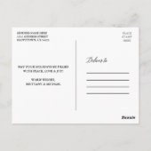 Carte Postale Élégante calligraphie mariée et joyeux Mariage (Dos)