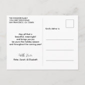 Carte Postale Élégante calligraphie moderne Photo de Noël Joyeux (Dos)