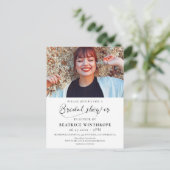 Carte Postale Elégante calligraphie romantique Photo de douche n (Debout devant)