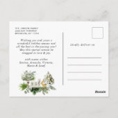 Carte Postale Élégante composition de Noël bohème vacances (Dos)