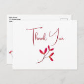 Carte Postale Elégante couleur d'eau des graines d'érable rouge  (Devant / Derrière)