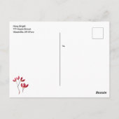 Carte Postale Elégante couleur d'eau des graines d'érable rouge  (Dos)