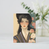 Carte Postale Élégante dame dans un Casquette (Debout devant)