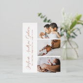 Carte postale élégante d'annonce de naissance avec (Debout devant)