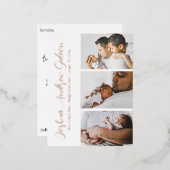 Carte postale élégante d'annonce de naissance avec (Recto/Verso)