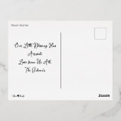 Carte postale élégante d'annonce de naissance avec (Verso)