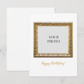 Carte postale élégante de bon anniversaire avec ph (Devant / Derrière)