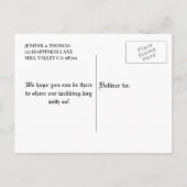 Carte postale élégante de mariage à Halloween pour (Dos)