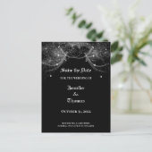 Carte postale élégante de mariage à Halloween pour (Debout devant)