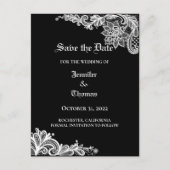 Carte postale élégante de mariage Halloween pour a (Devant)