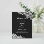 Carte postale élégante de mariage Halloween pour a (Debout devant)