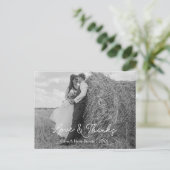 Carte postale élégante de Merci Mariage (Debout devant)