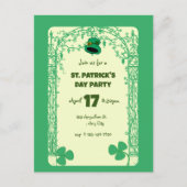 Carte Postale Elégante décoration Shamrock Frame St. Patricks Da (Devant)