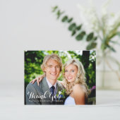 Carte postale élégante du Merci Mariage scénarisé (Debout devant)