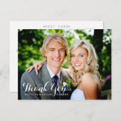 Carte postale élégante du Merci Mariage scénarisé (Devant / Derrière)