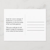 Carte postale élégante et classe "Merci beaucoup ! (Dos)