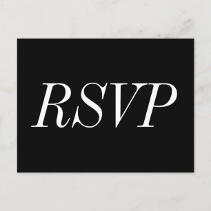 Carte postale élégante et luxueuse "RSVP"