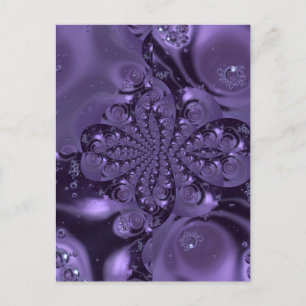 Carte Postale Élégante étincelle Royale Purple Liquide