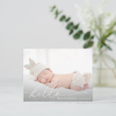 carte postale élégante faire-part de naissance de  (Debout devant)