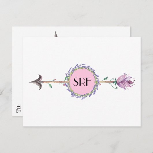 Carte postale élégante Flèche (Devant / Derrière)