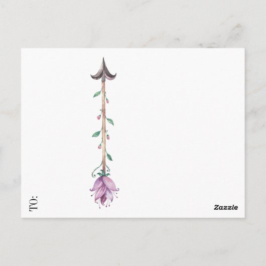 Carte postale élégante Flèche (Dos)