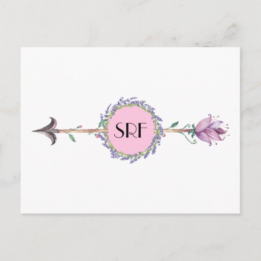 Carte postale élégante Flèche (Devant)