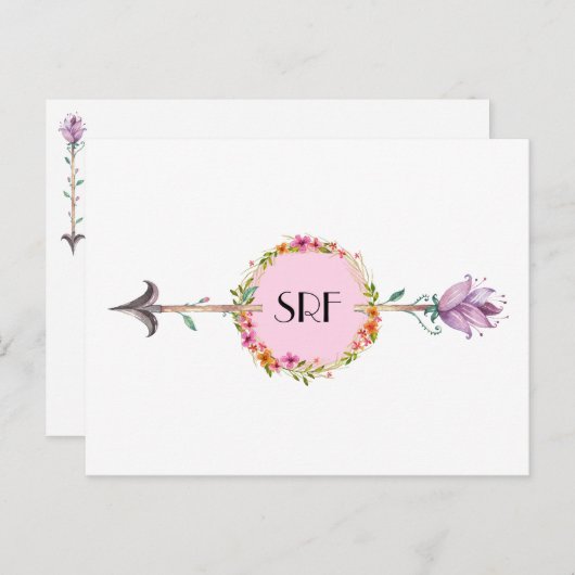 Carte postale élégante Flèche 3 (Devant / Derrière)