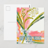 Carte Postale Élégante Fleur de Mai Muguet du mois de naissance  (Devant / Derrière)